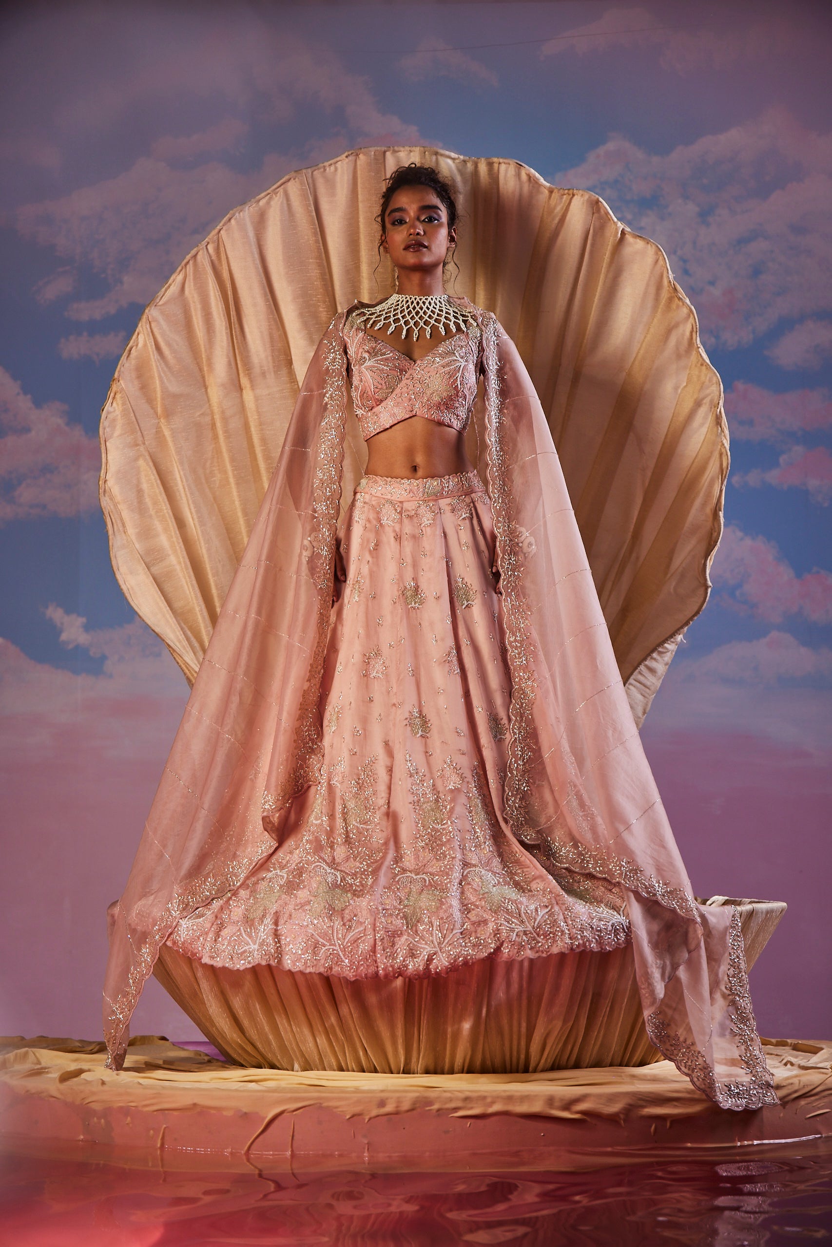 Primrose cutdana Lehenga Set
