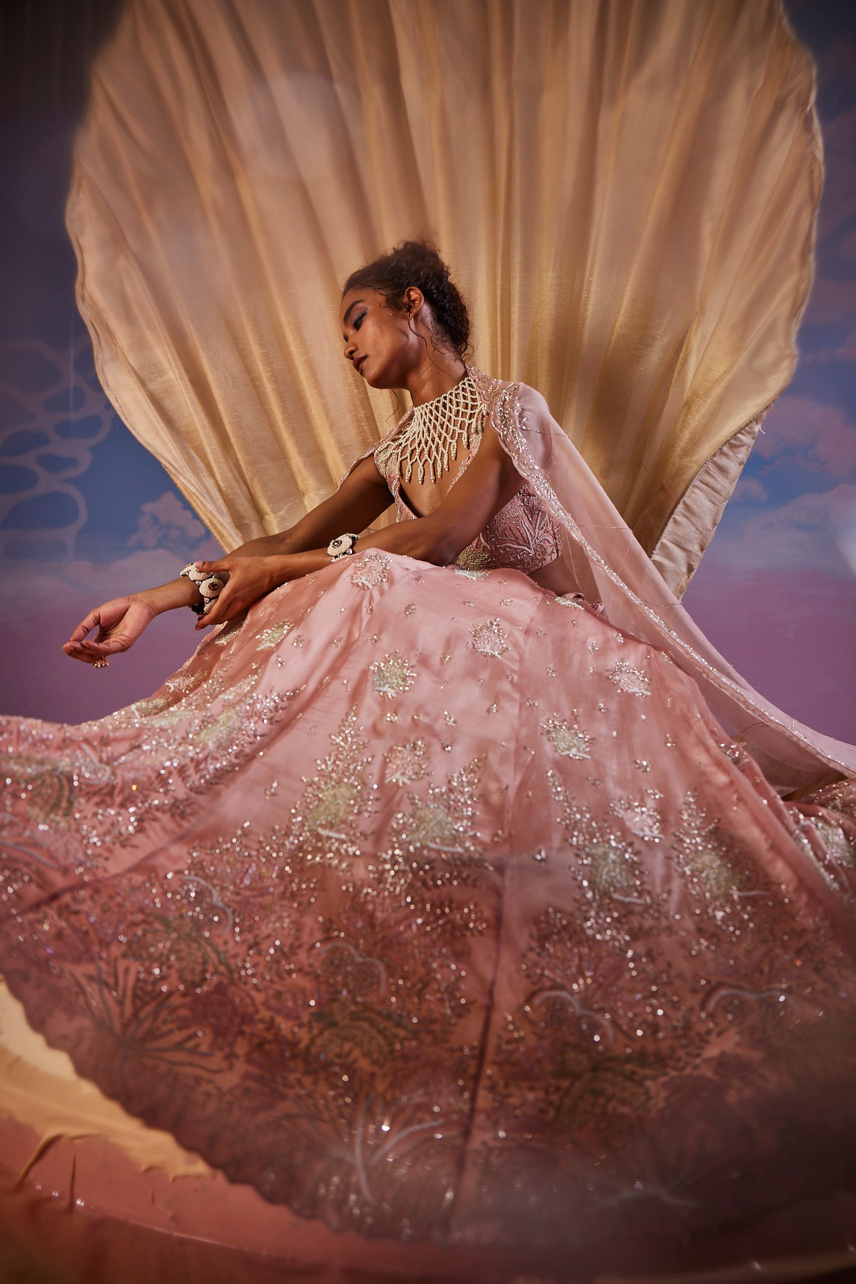 Primrose cutdana Lehenga Set