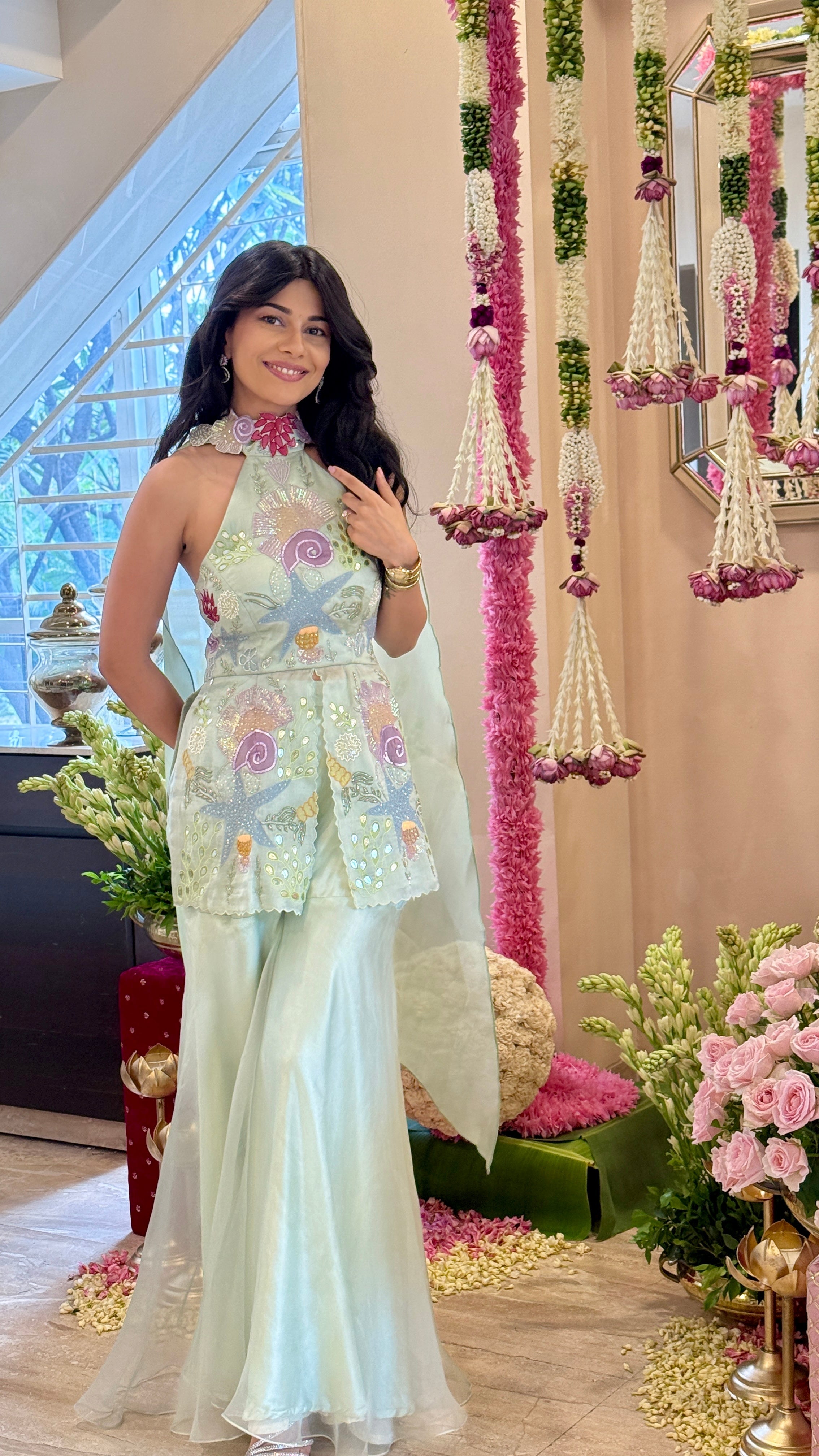 Ocean Breeze Sharara Set