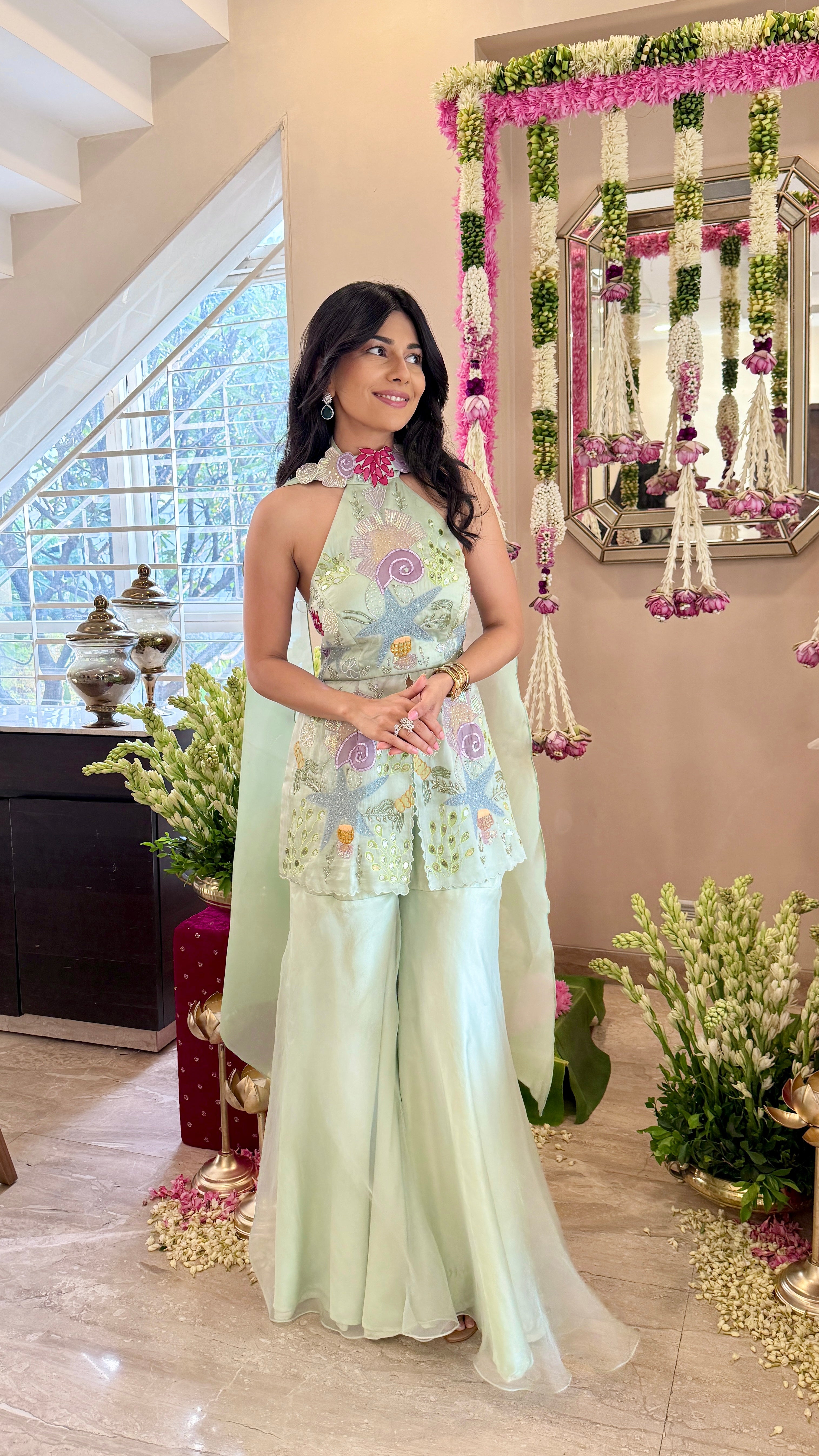 Ocean Breeze Sharara Set