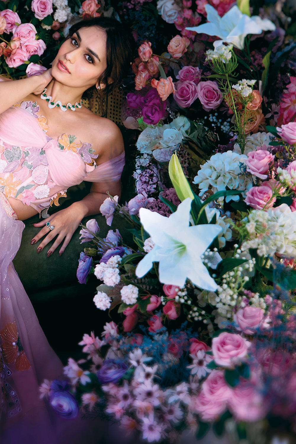 Manushi Chhillar in Lavender Lehenga Set