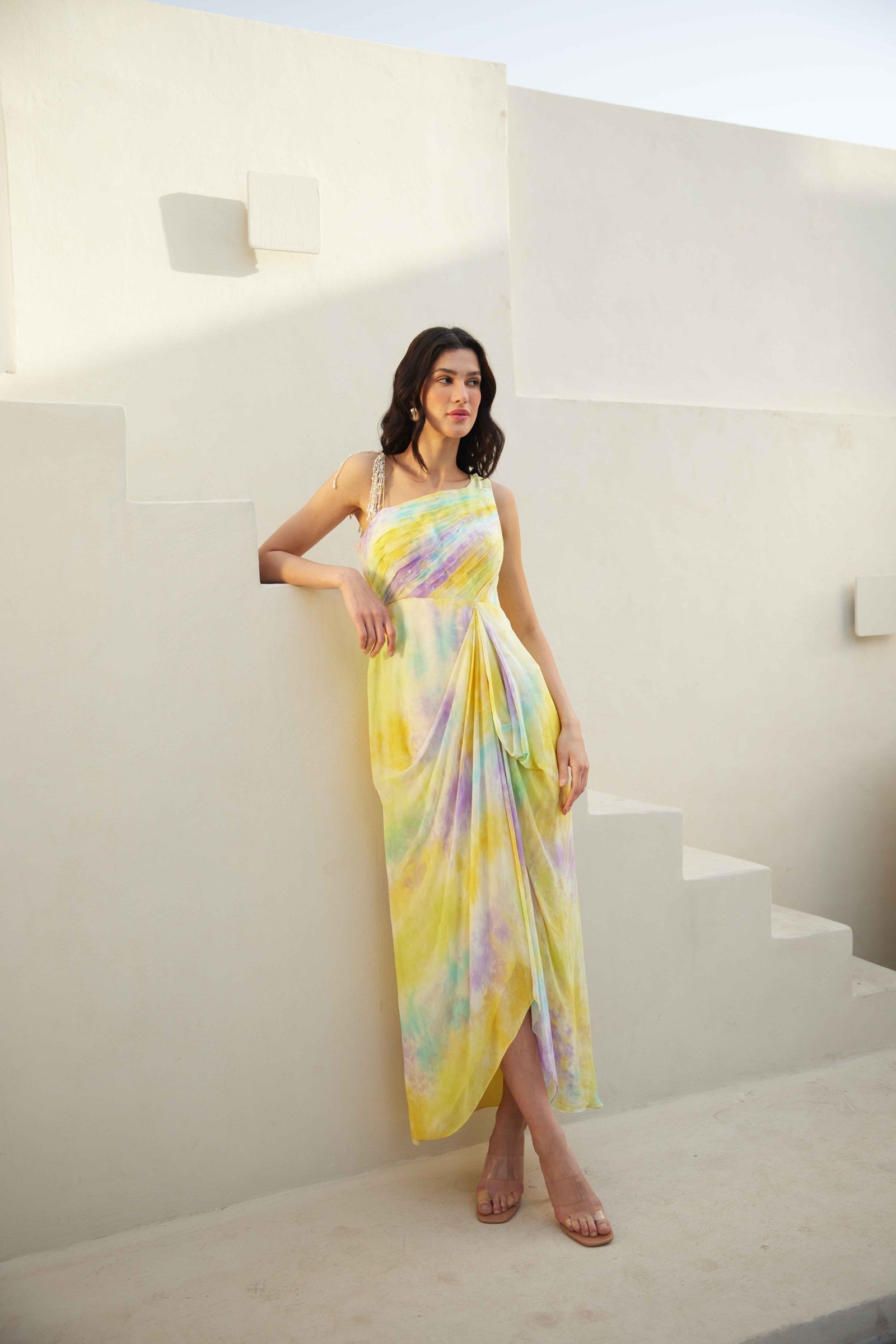 Sunlit Shibori Fusion Dress