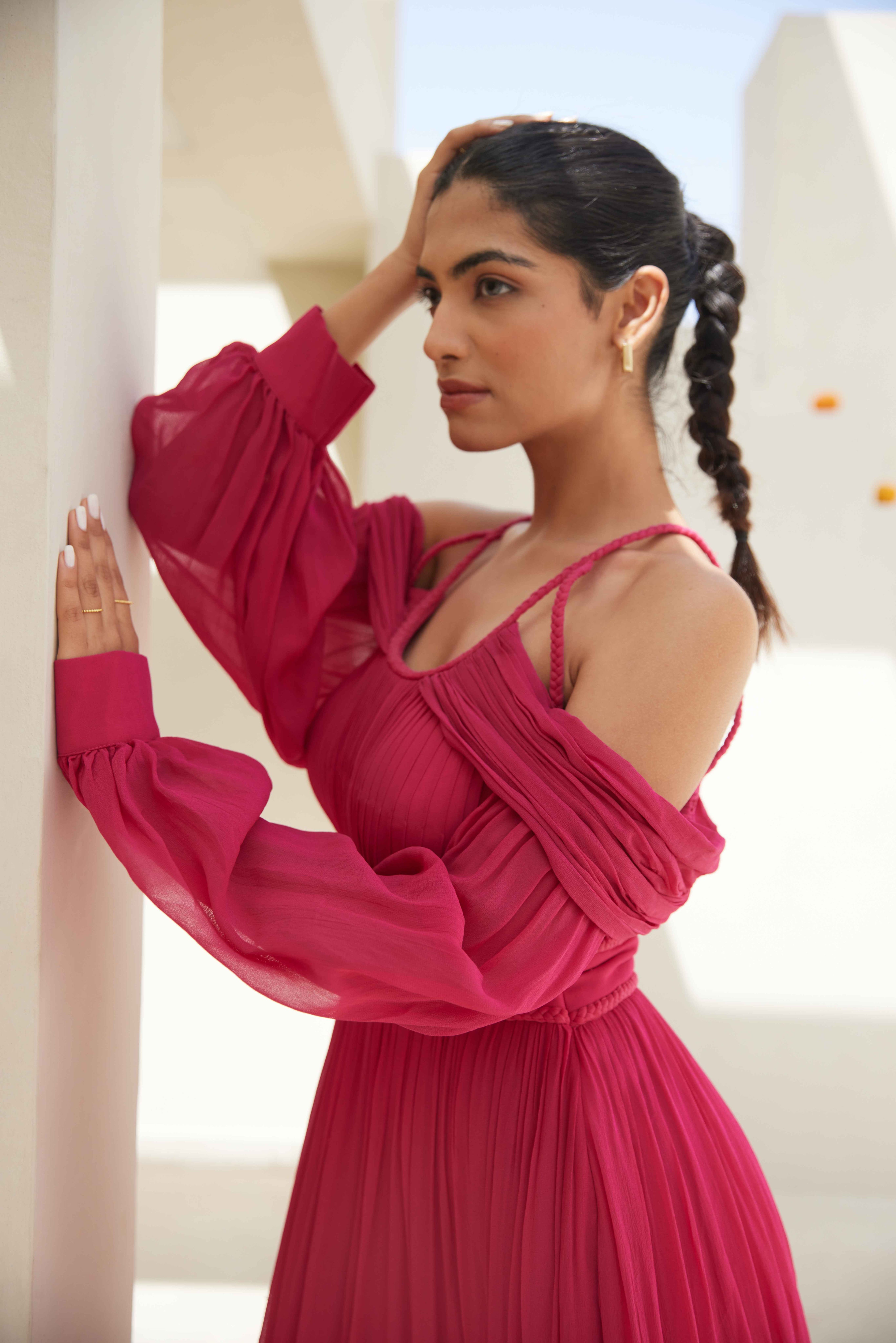 Berry Blush Maxi Gown