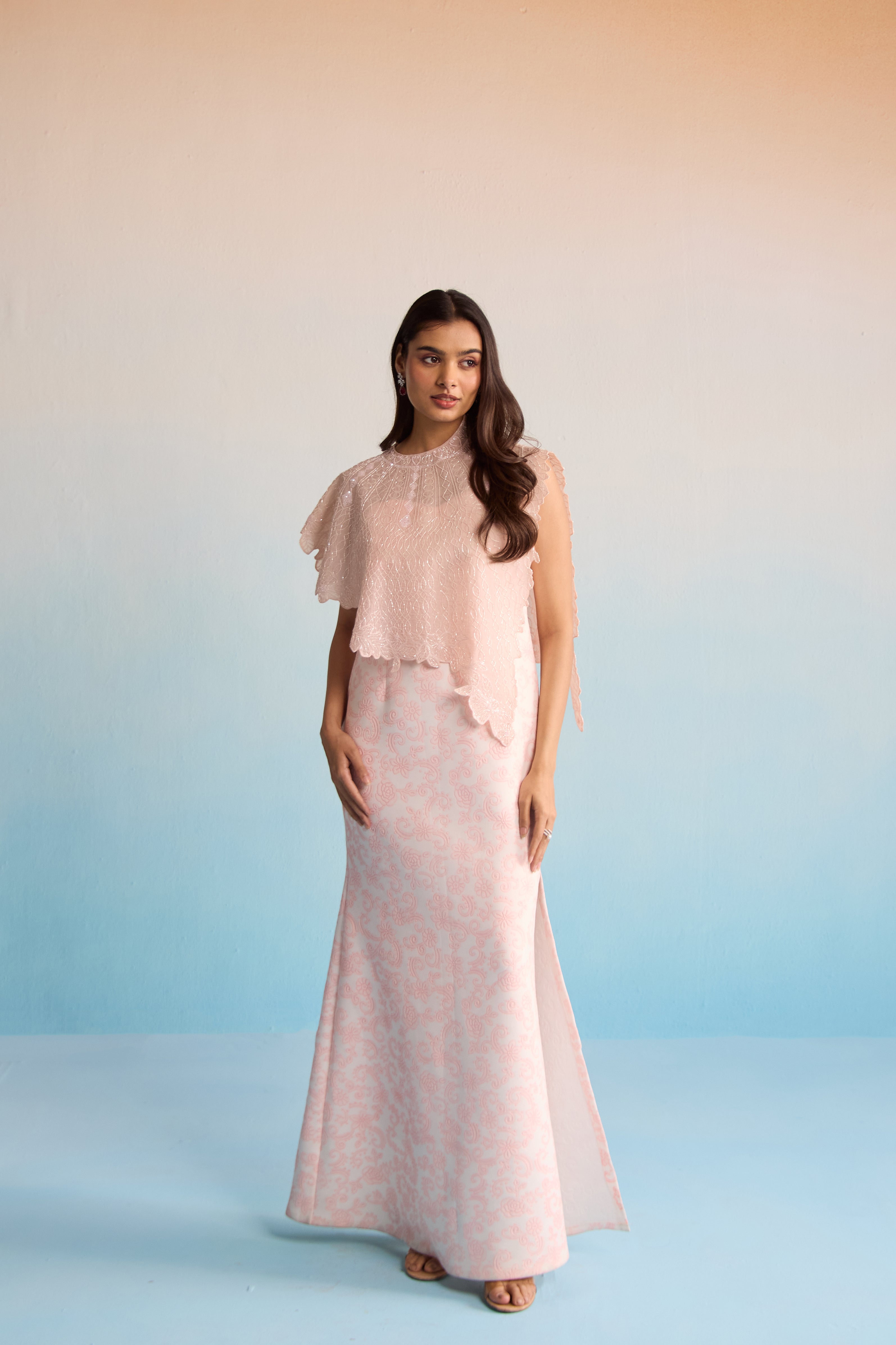 Celene Cape And Skirt Set