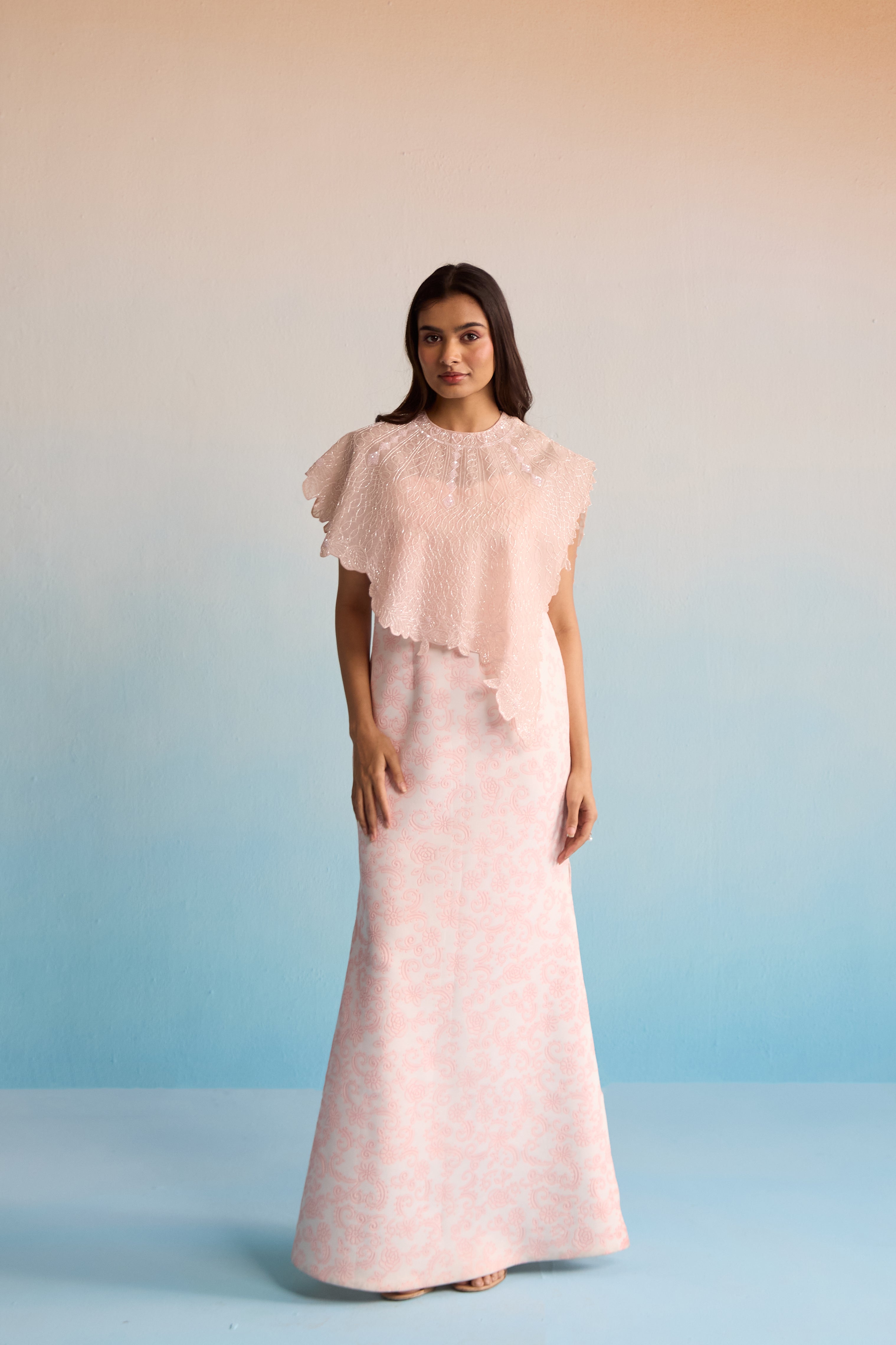 Celene Cape And Skirt Set