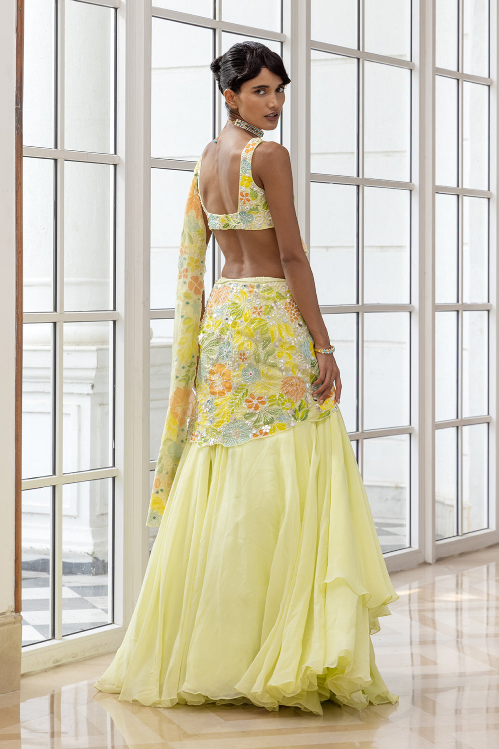 Mirelle Hand Painted Guitar Saree