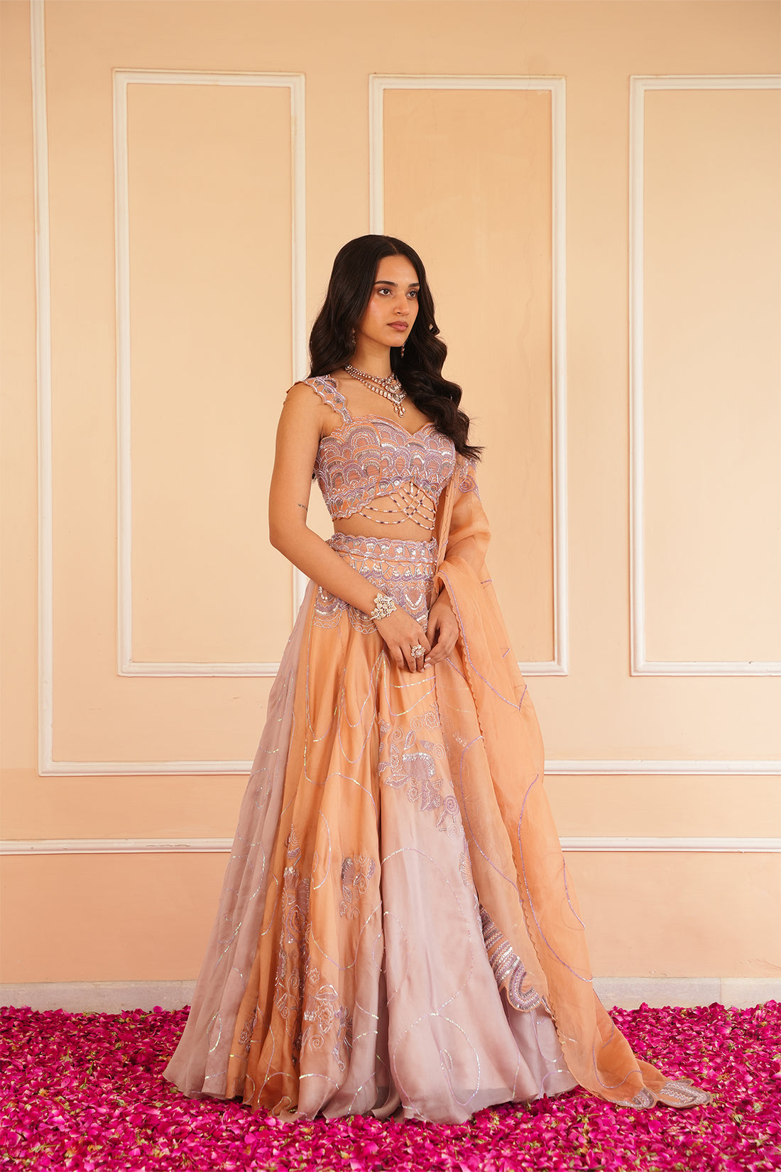 ALOHI DUAL TONE SEQUINNED LEHENGA