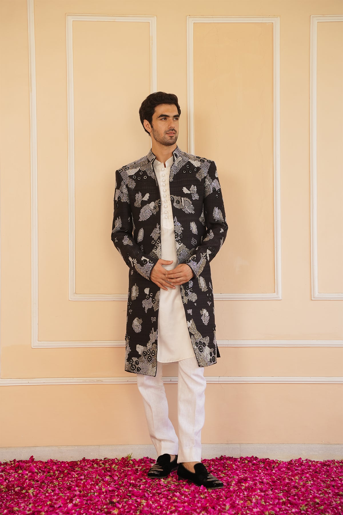 Sajj Silk Zardosi Sherwani