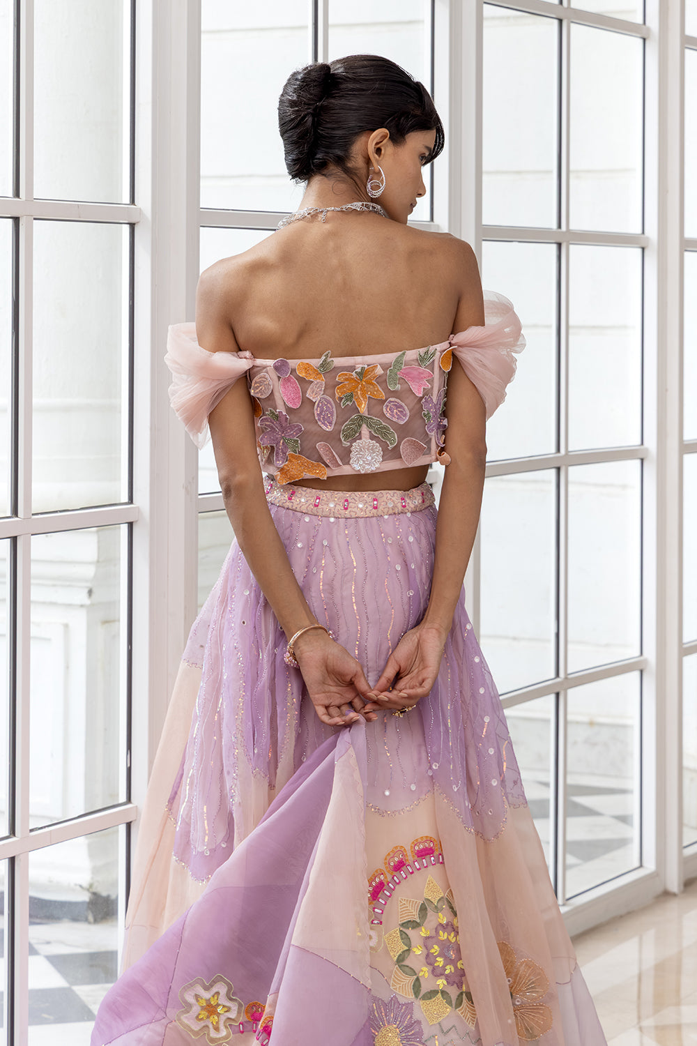 Manushi Chhillar in Lavender Lehenga Set