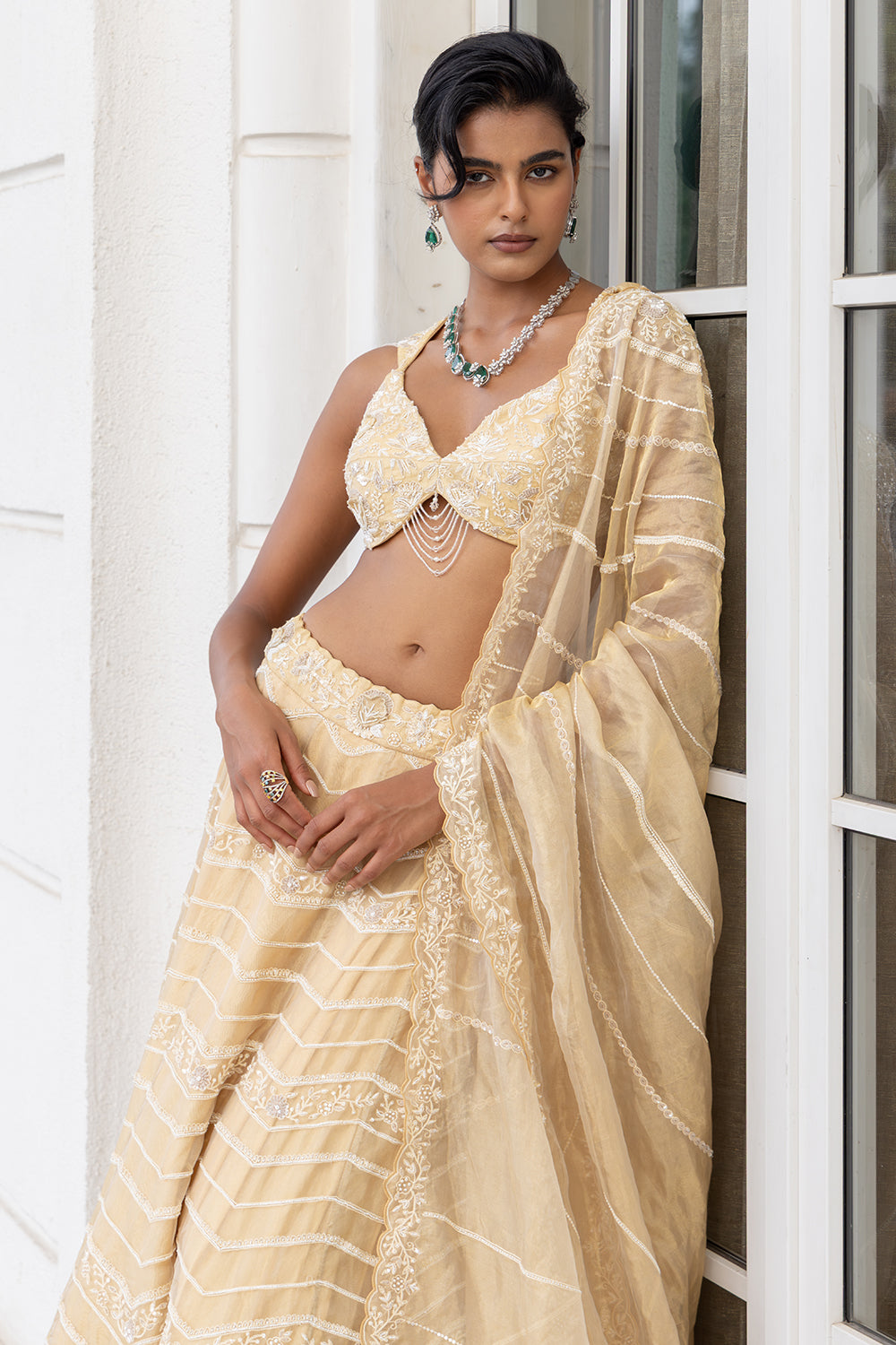 Nude Lehenga Set