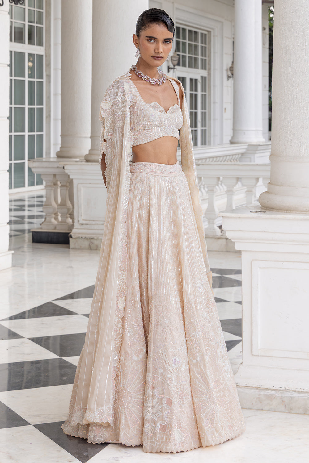 White Lehenga Set